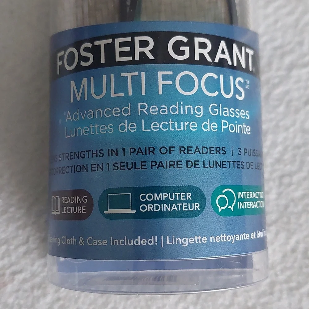 Foster Grant Multi Focus Reading Glasses NWT